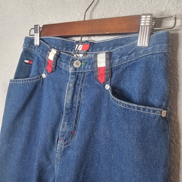 Vtg Tommy Hilfiger Womens 14 Bootcut Dark Blue Jeans Vintage Y2K - Picture 4 of 12